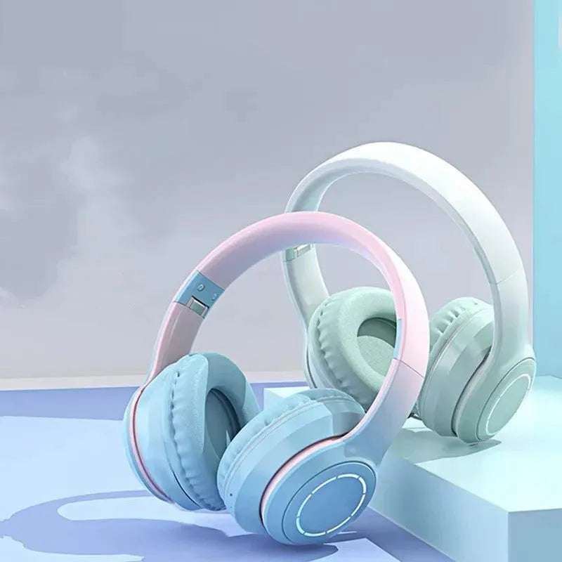 Gradient Bluetooth Headset Foldable Wireless - Bellarte Enchanté Gradient Bluetooth Headset Foldable Wireless